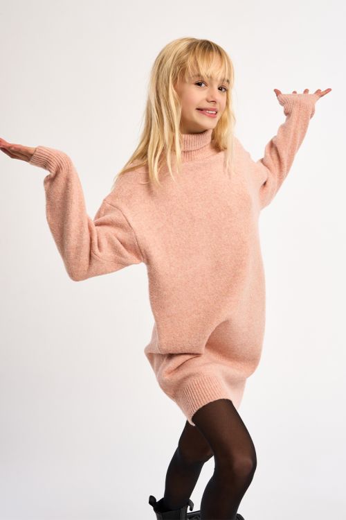 Knitted dress, turtleneck