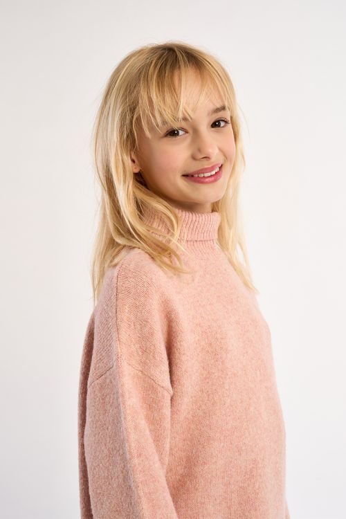 Knitted dress, turtleneck