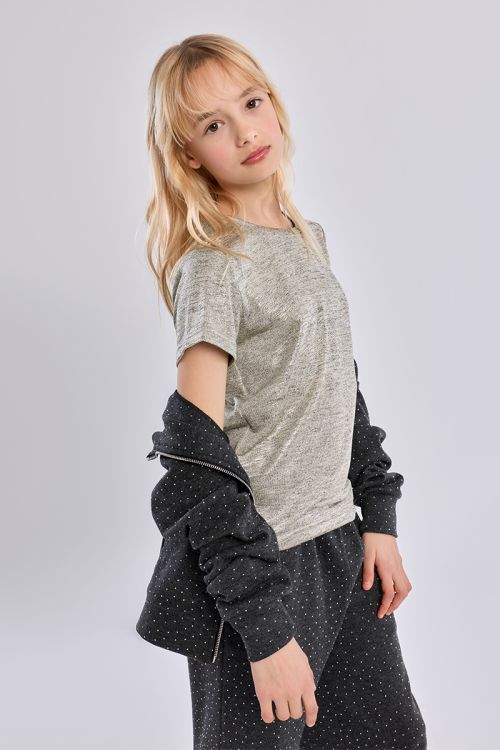 Iridescent short-sleeved T-shirt