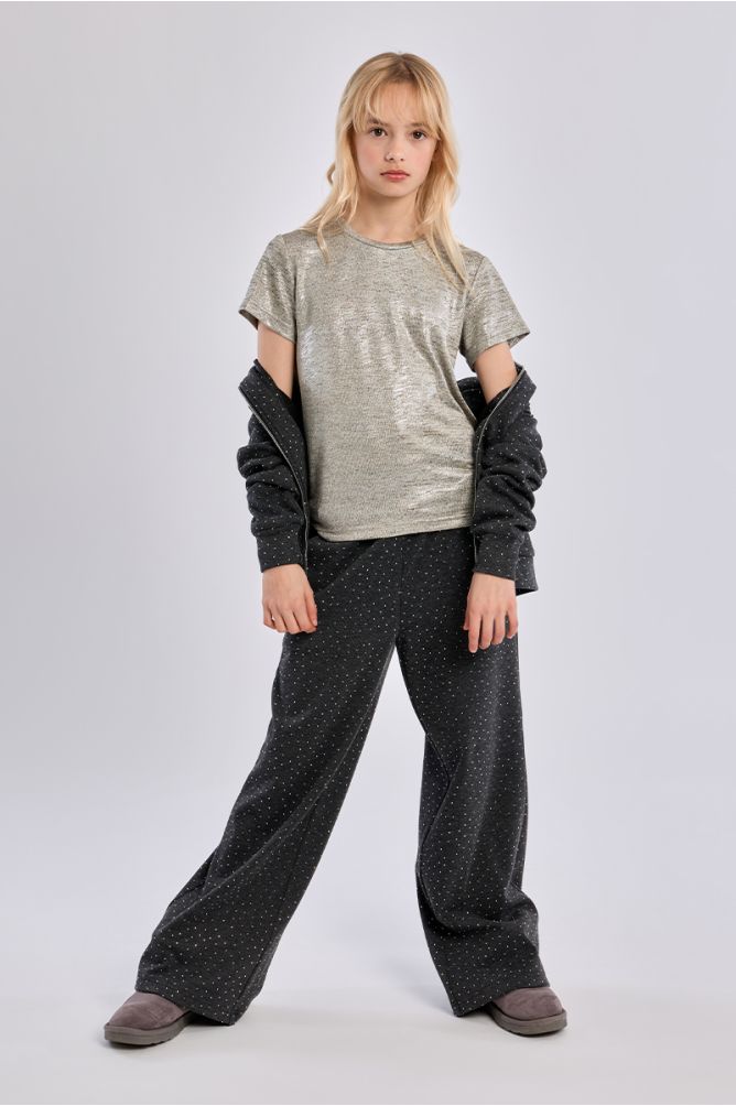 Iridescent short-sleeved T-shirt