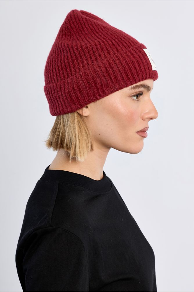 Bonnet en maille, logo Lili Sidonio