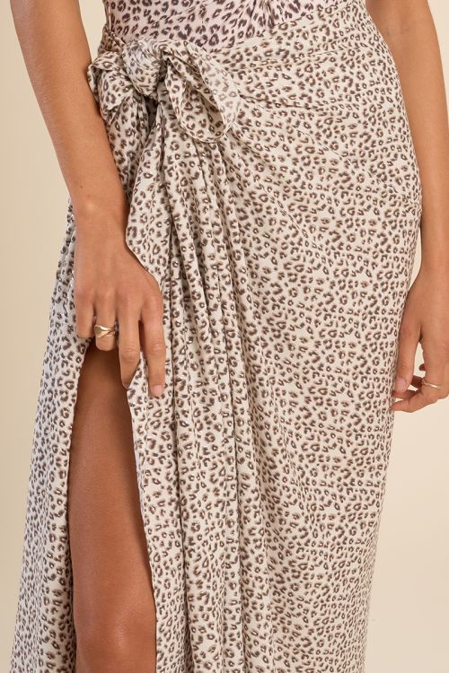 Leopard print sarong