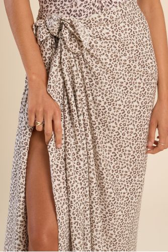 Leopard print sarong