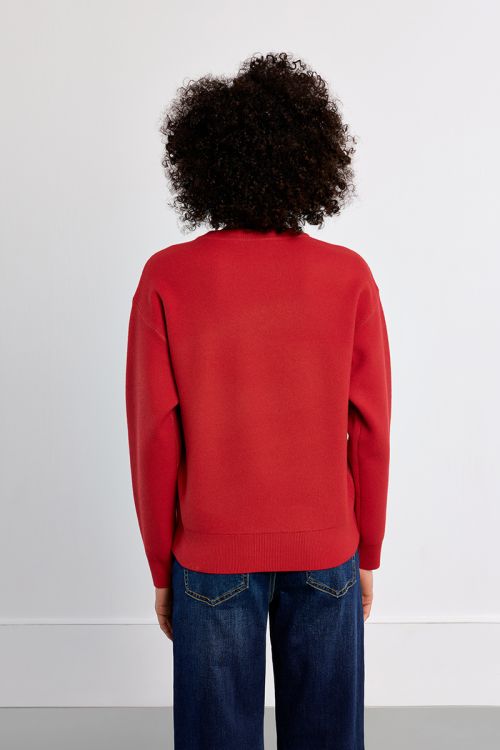 "Pull en maille, inscription ""Je t'aime"""
