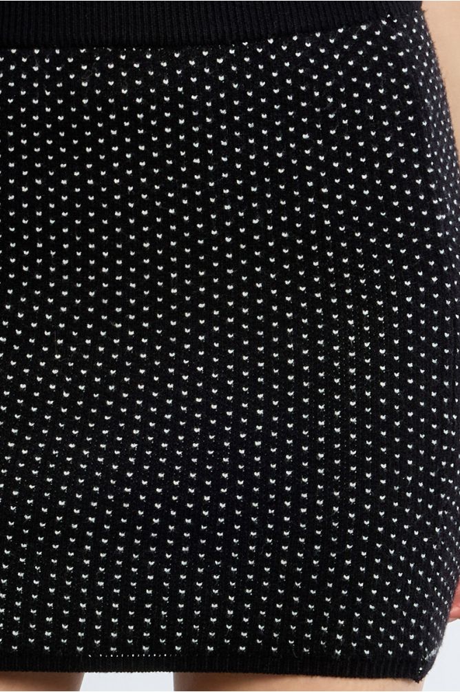 Mini jupe tube, à pois