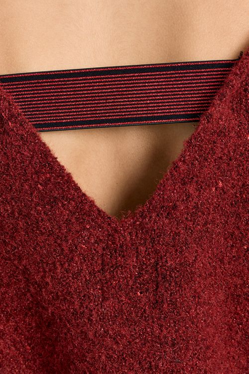 Pull en maille pailletée, dos nu