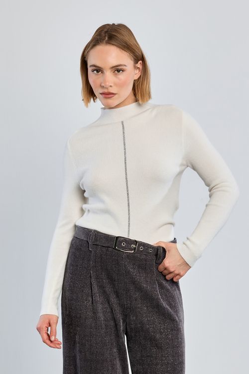 Pull chaussette, bande strassée