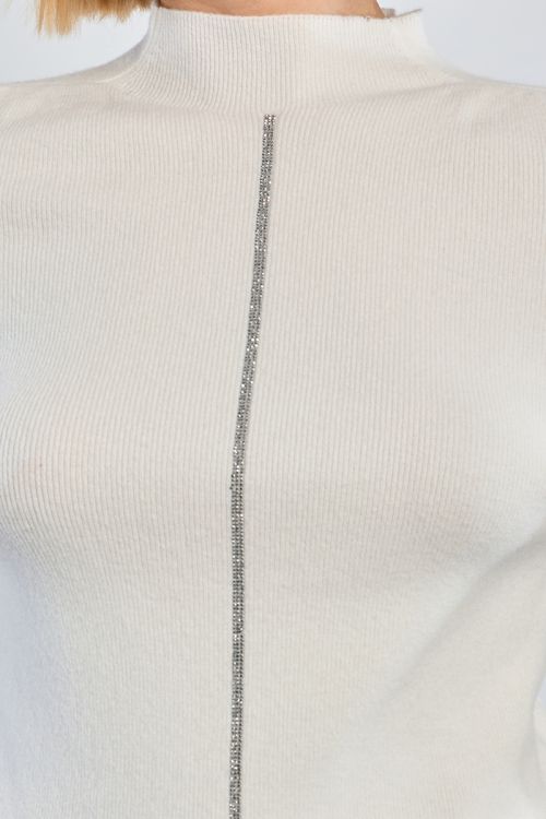 Sock sweater, rhinestone band