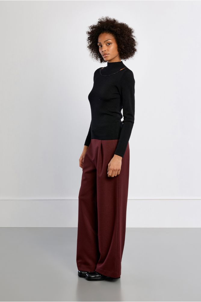 Sous pull asymétrique, col débardeur
