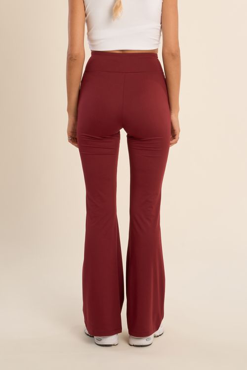 Leggins de mujer acampanados, tiro alto.
