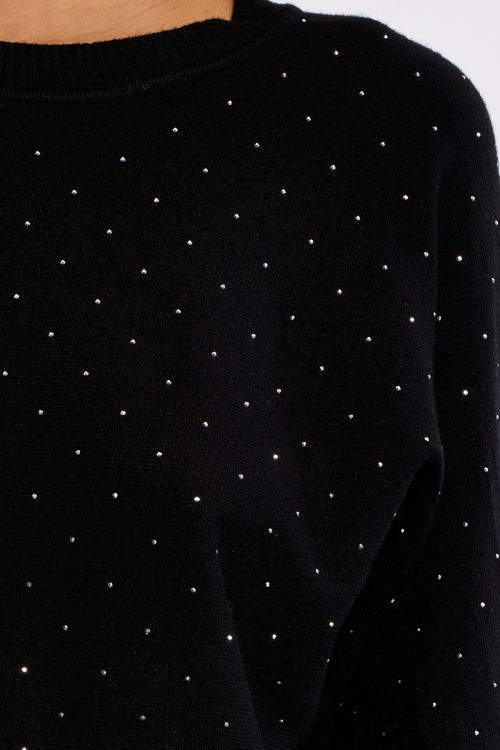 Mini sweater, rhinestone