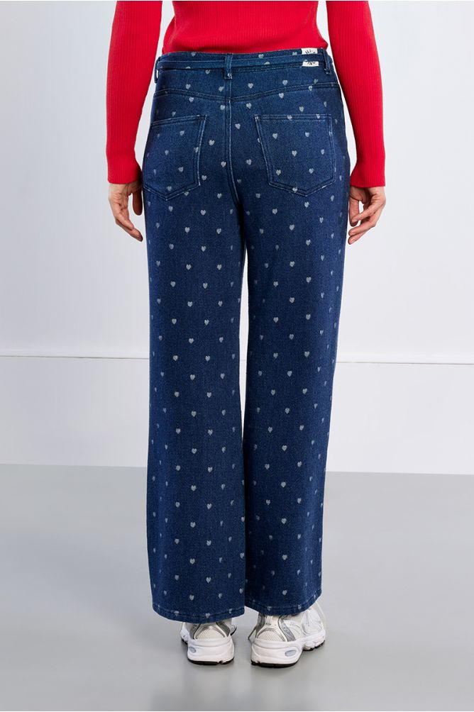 Cotton trousers, with hearts