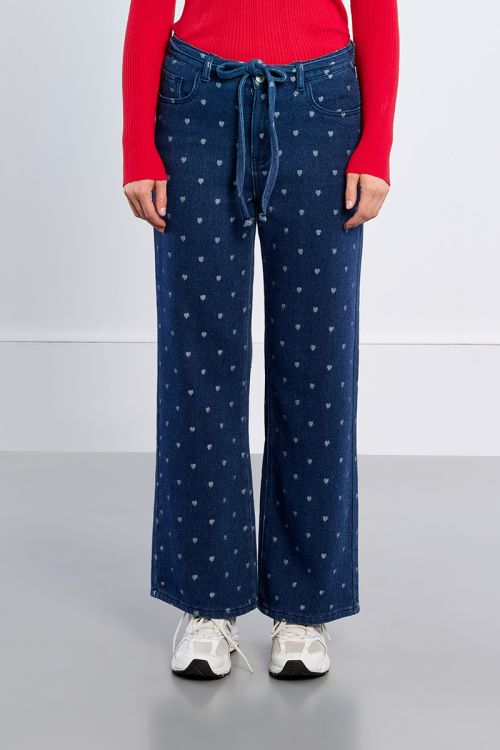 Cotton trousers, with hearts
