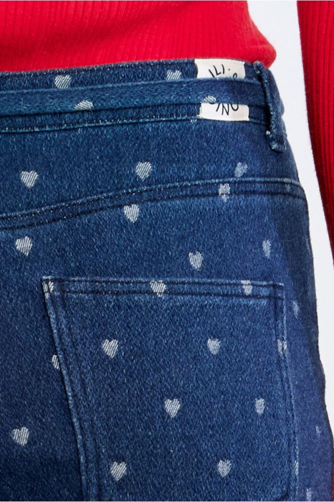 Cotton trousers, with hearts