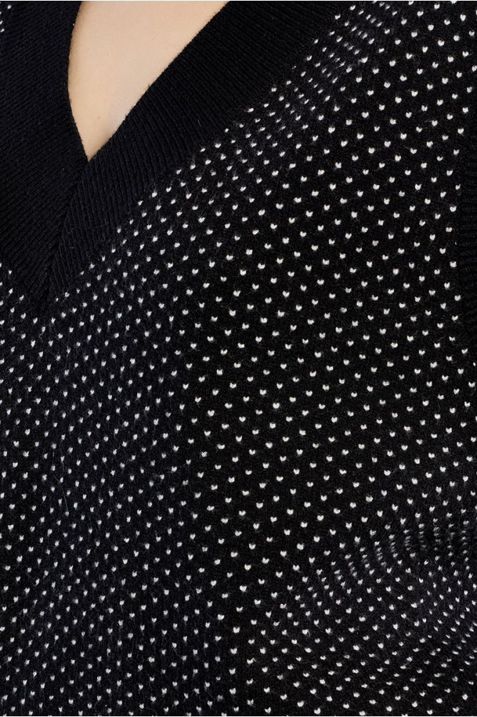 Pull sans manches, à pois
