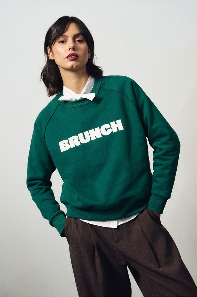 "Sweat-shirt à inscription ""Brunch"""