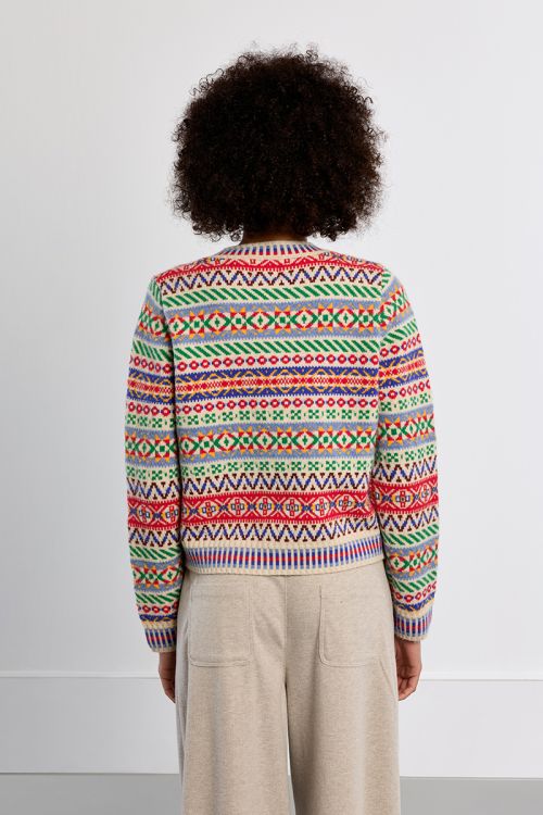 Knitted cardigan, Tybetan pattern