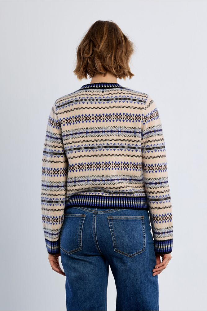 Knitted cardigan, Tybetan pattern
