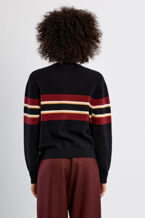 Cardigan en maille, rayé