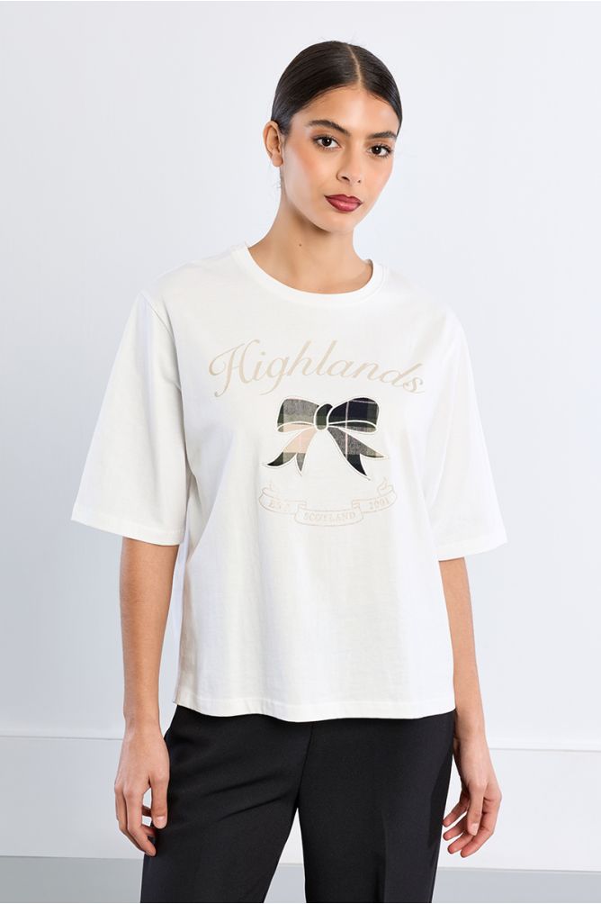 T-shirt oversize en coton, brodé