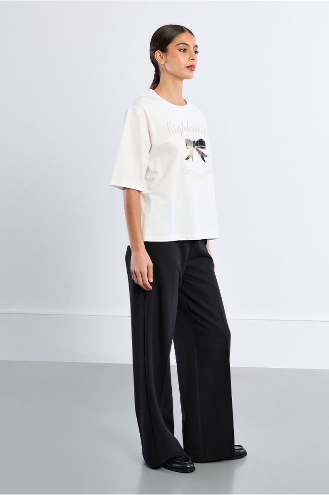 T-shirt oversize en coton, brodé
