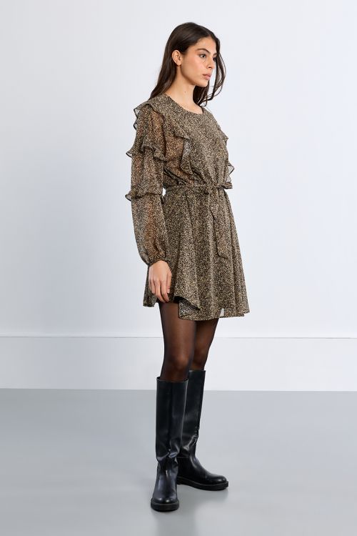 Robe mini, léopard