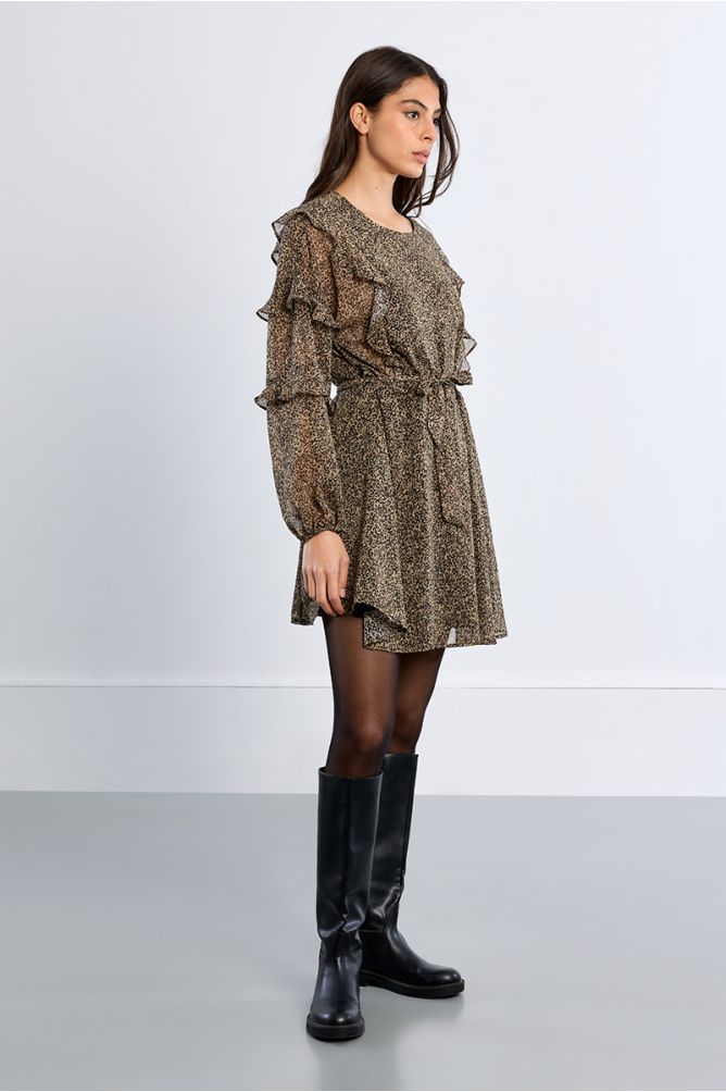 Robe mini, léopard