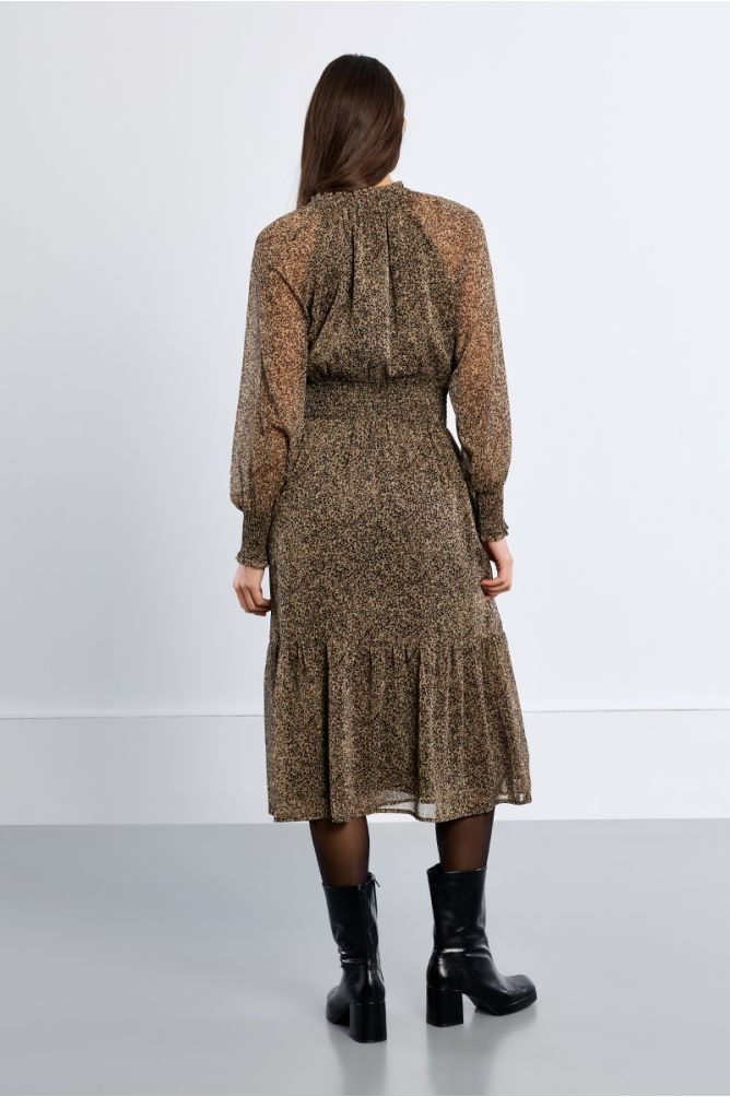 Robe maxi, léopard
