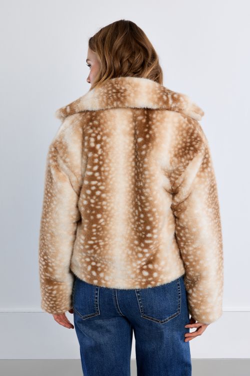 Imitation fur jacket, fawn