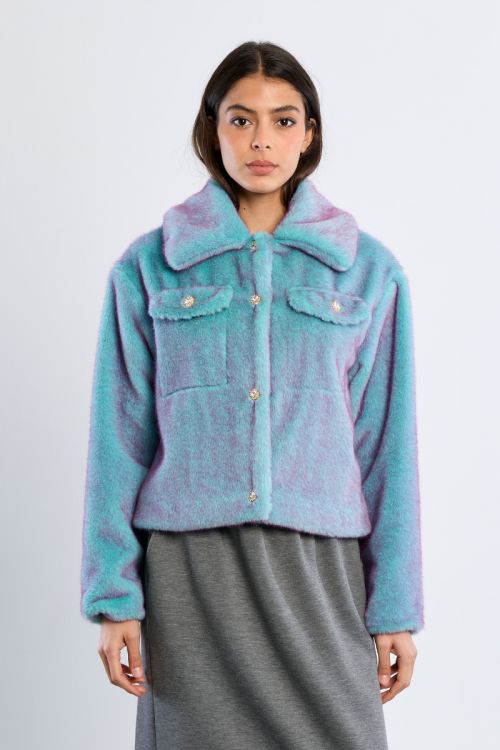 Chaqueta de manga larga de peluche