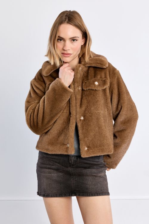 Veste en imitation fourure