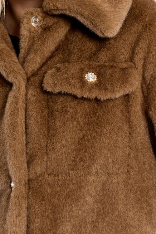 Veste en imitation fourure