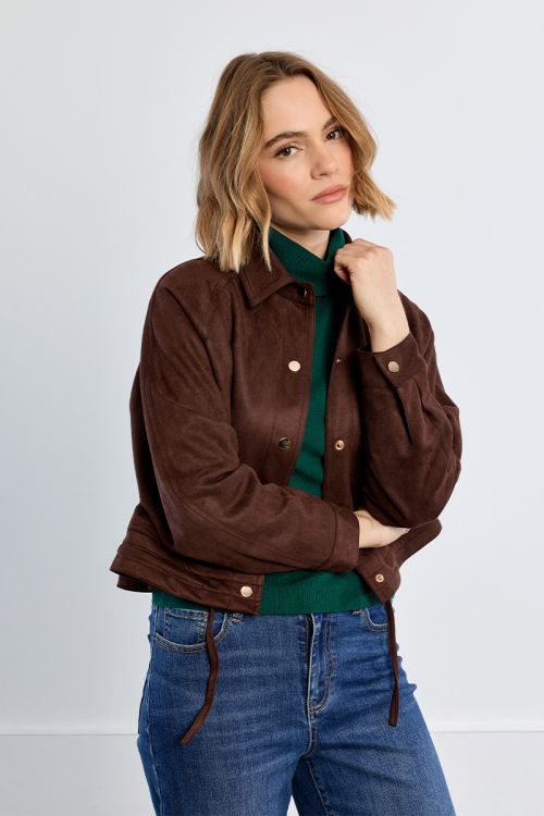 Chaqueta de manga larga y cuello solapa