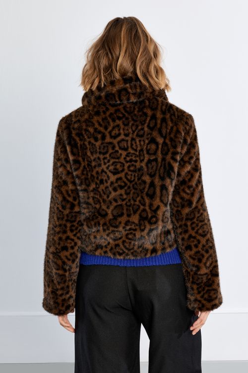 Imitation fur jacket, leopard