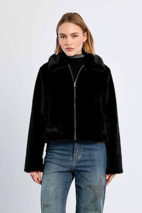 Chaqueta de manga larga de peluche