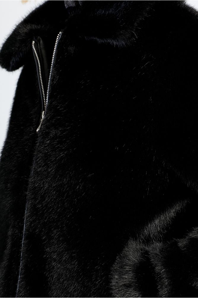 Imitation fur jacket, plain