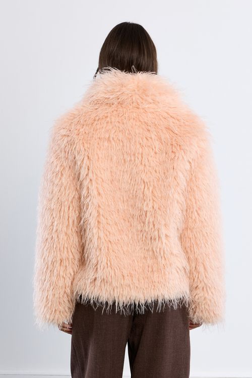 Oversized coat, imitation fur