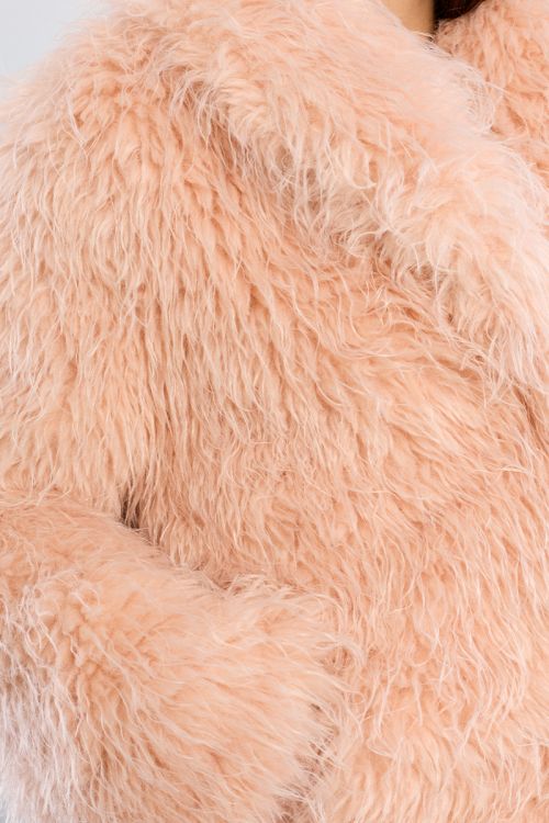 Manteau oversize, imitation fourrure