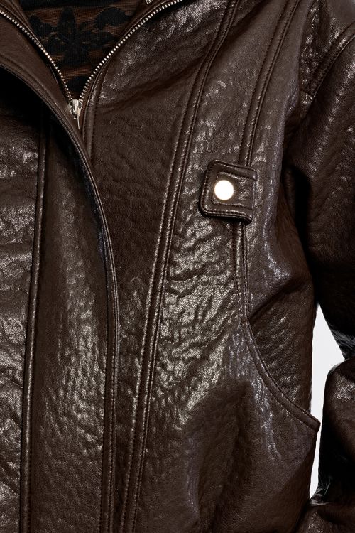 Veste en similicuir, oversize