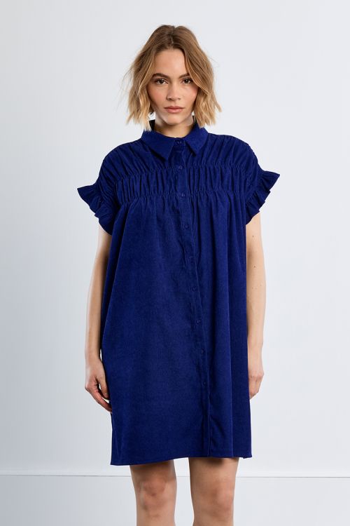 Robe mini, smockée