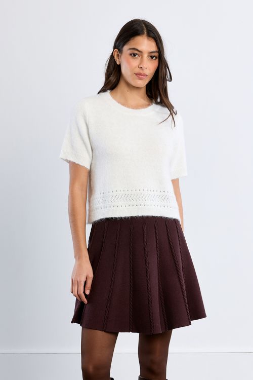Minigonna in maglia a trecce - Lili Sidonio