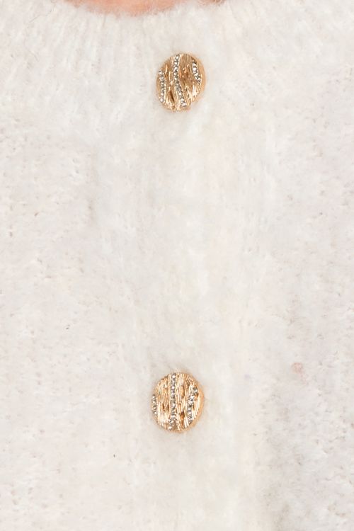 Cardigan boutonné uni