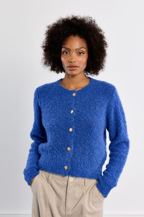 Cardigan boutonné uni