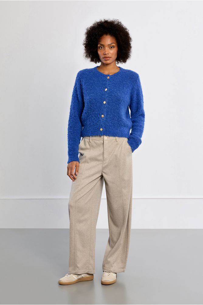 Cardigan boutonné uni