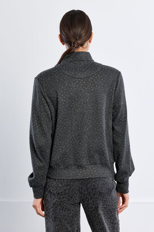 Veste de sport zippée à strass