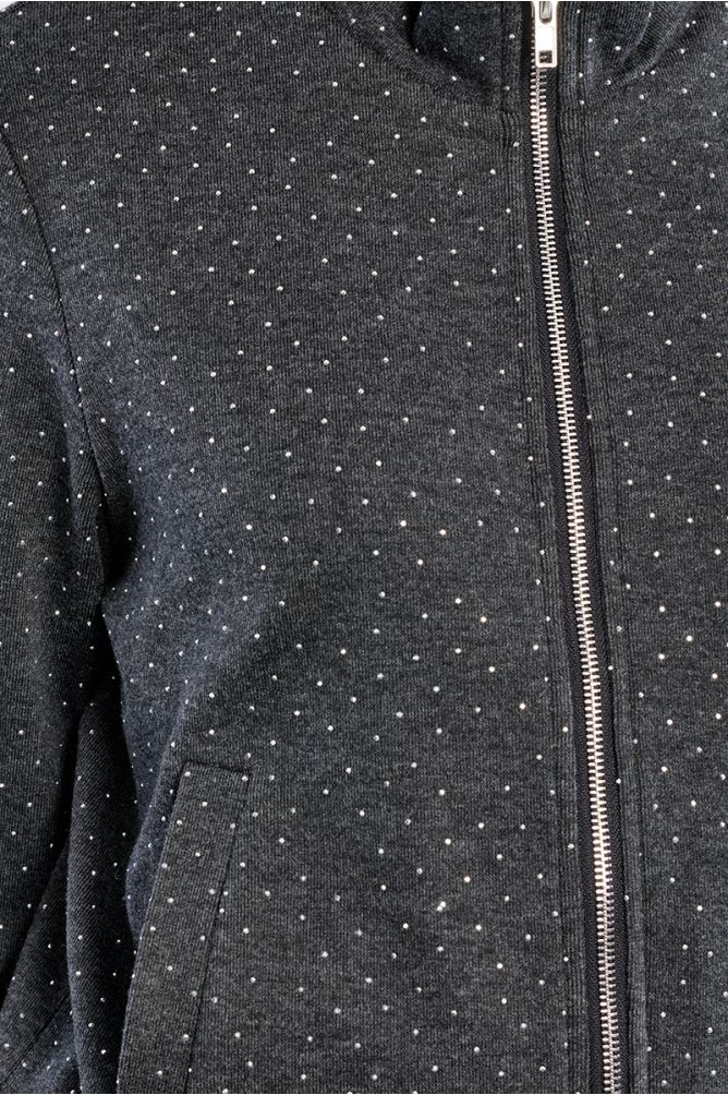 Veste de sport zippée à strass