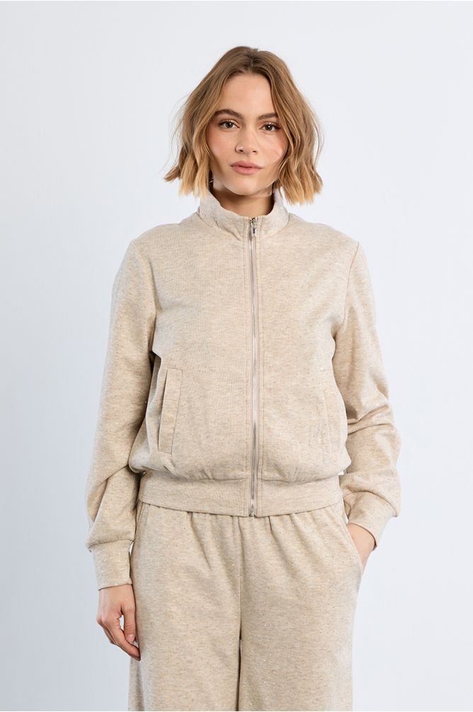 Chaqueta de manga larga detalle abalorios