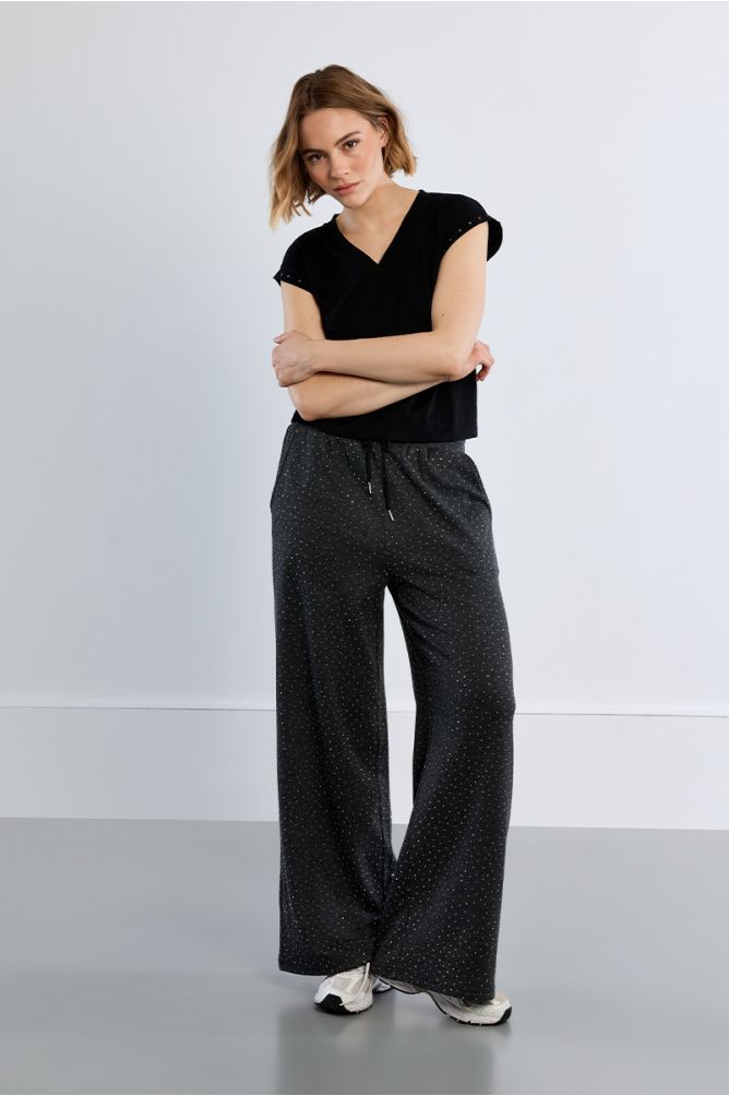 Jogging pants, rhinestone