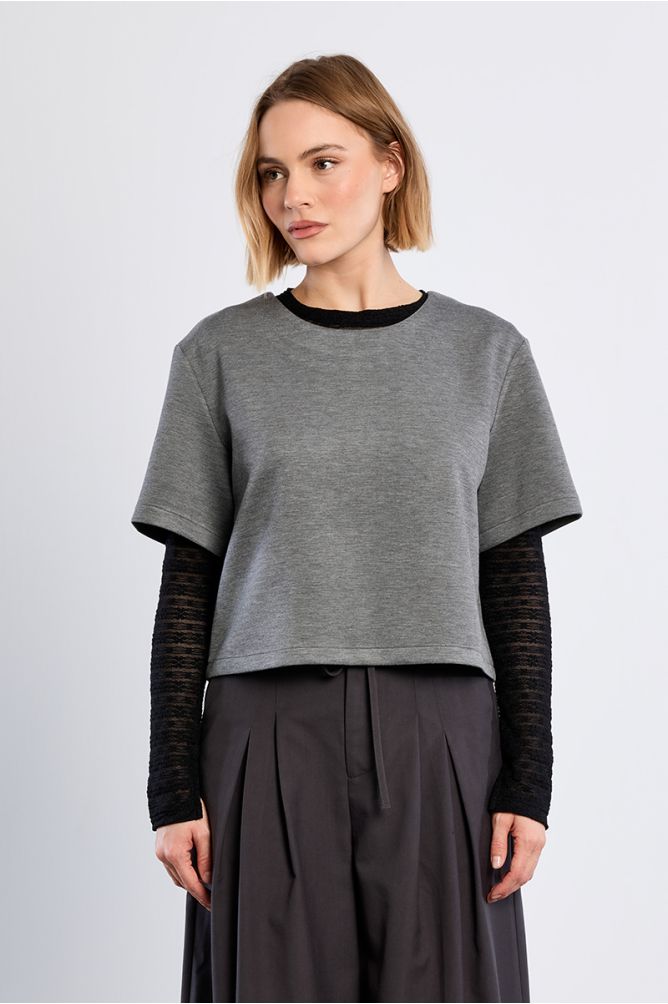 T-shirt crop uni