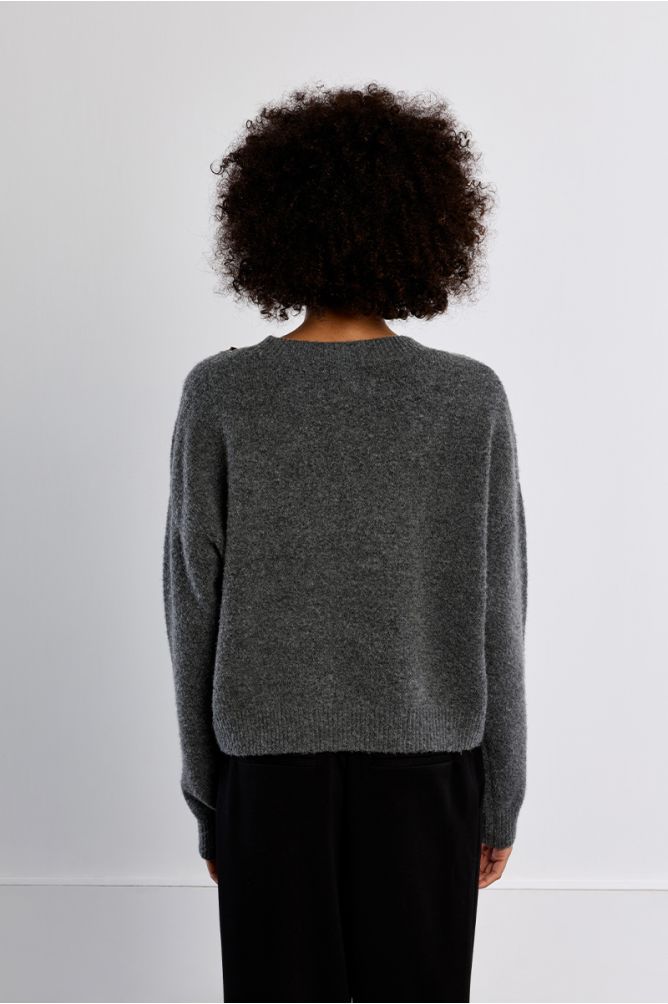 Studded knit sweater
